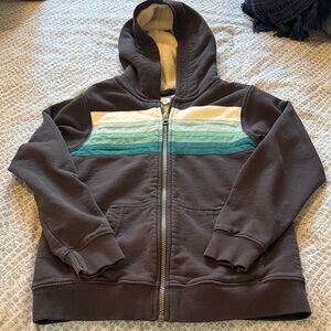 Hanna Andersson Charcoal Zip-Up Hoodie